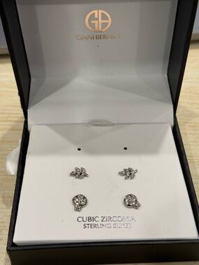 Giani Bernini Sterling Silver Clear Cubic Zirconia Earring Set